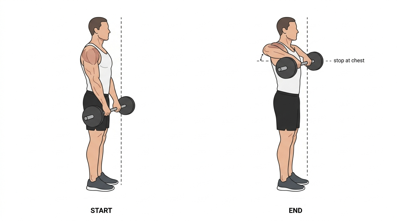 Upright row form