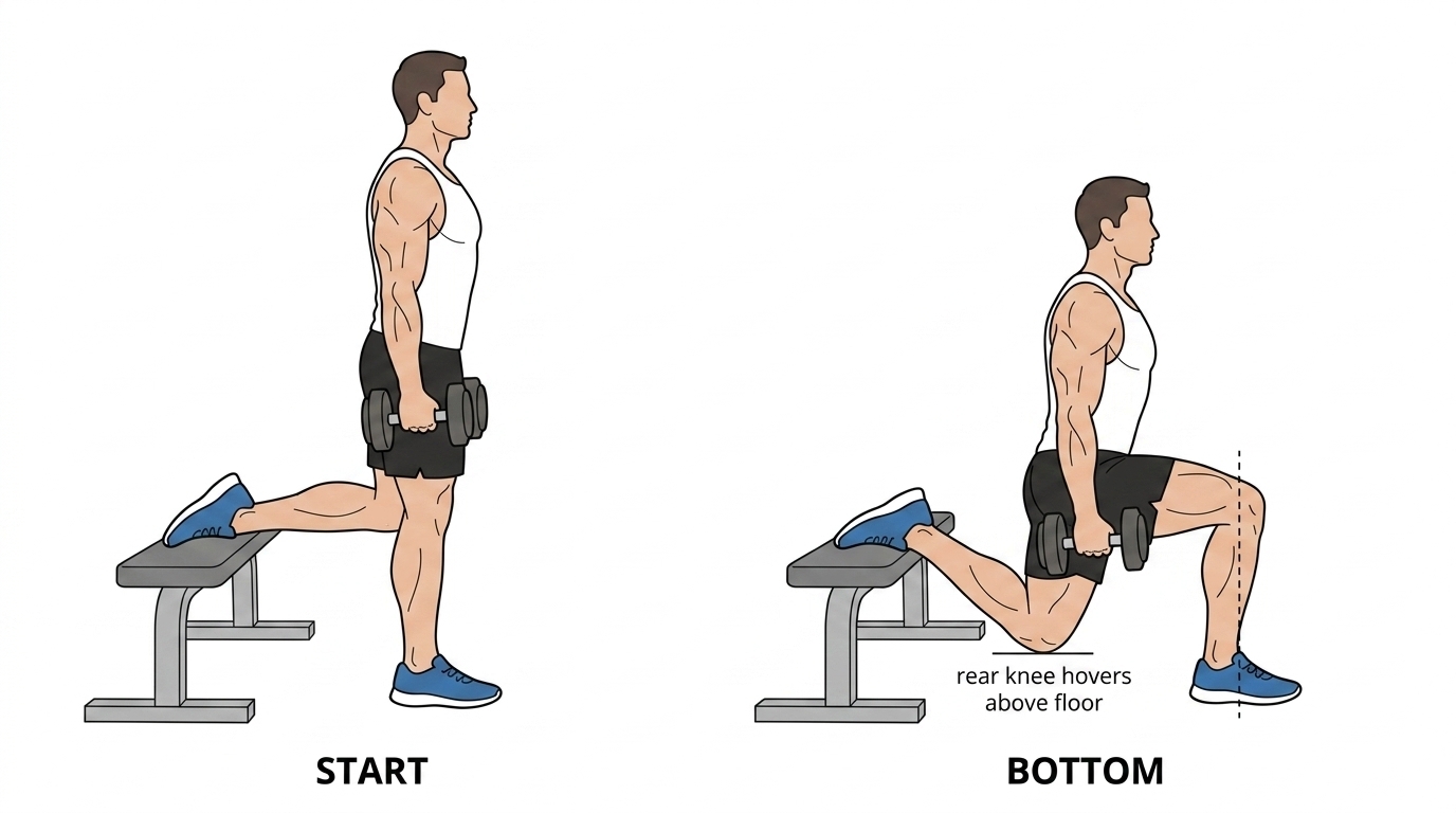 Bulgarian split squat form