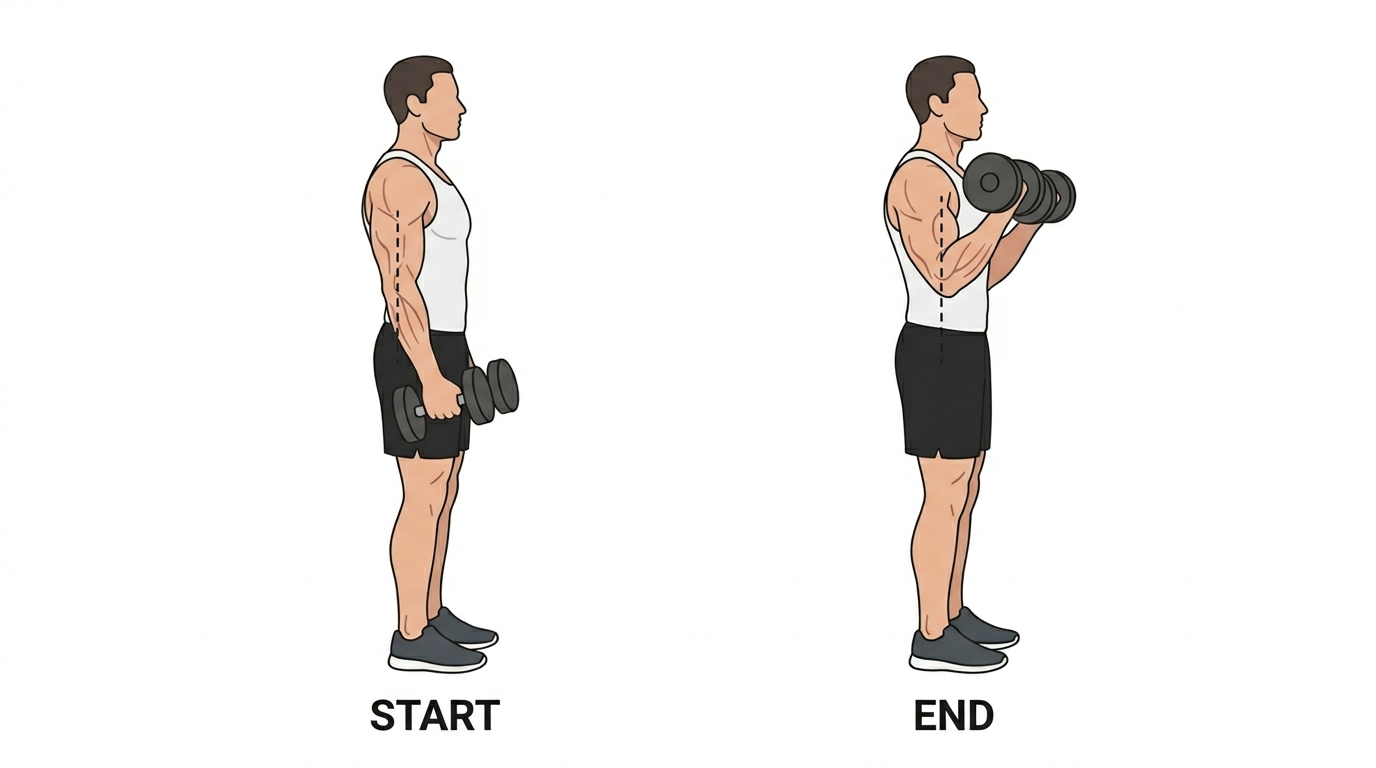 Dumbbell bicep curl form
